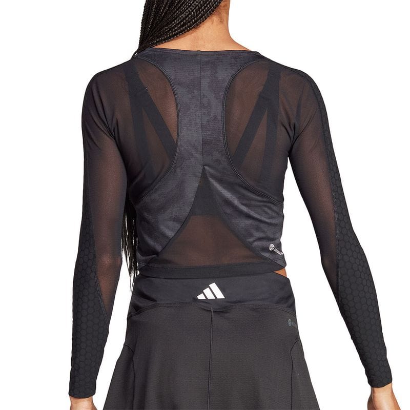 Women's Adidas Paris Freelift Long Sleeve Tennis Top - Image 2