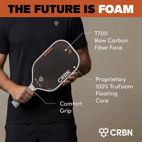 CRBN 4 TruFoam Barrage (Hybrid, AeroCurve) Pickleball Paddle - Image 3