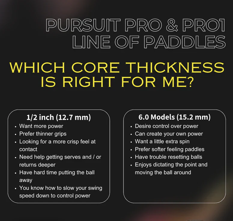 Engage Pursuit Pro1 Hybrid Pickleball Paddle - Image 9