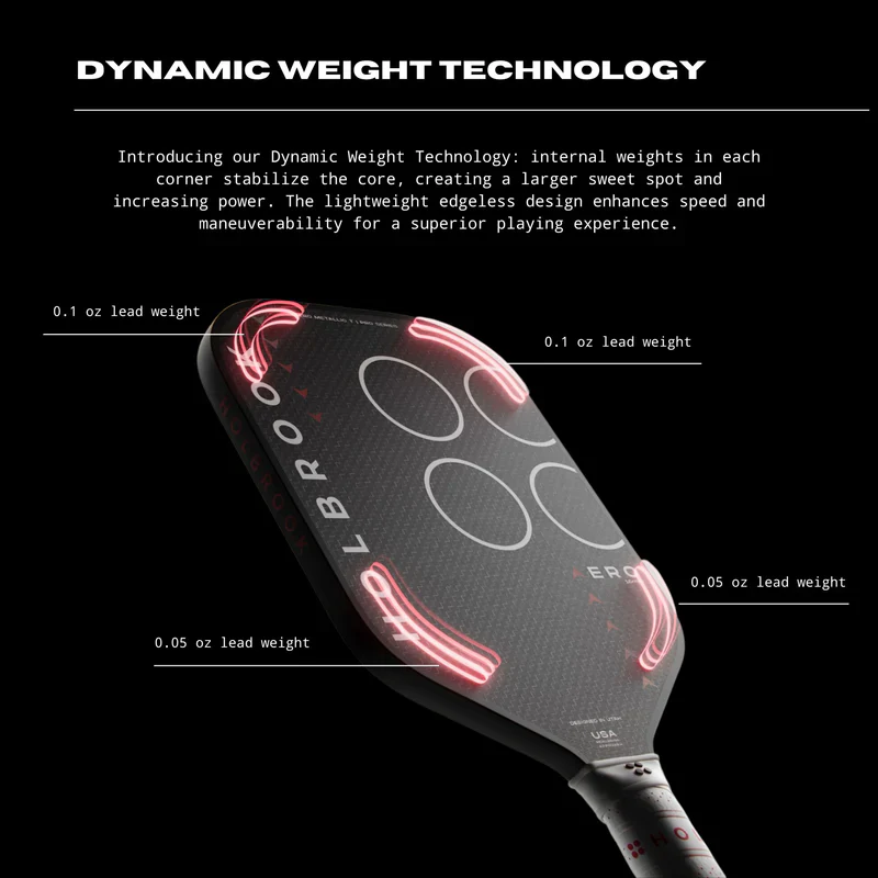 Holbrook Pro Aero Metallic T 16mm Pickleball Paddle - Image 7