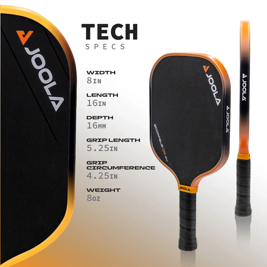 JOOLA Colin Johns Scorpeus 3S 16mm Pickleball Paddle - Image 5