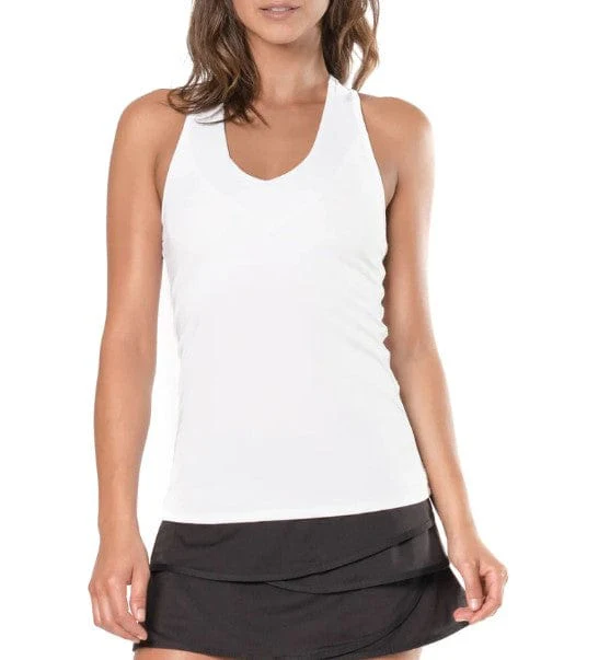 Lucky In Love Women's V-Neck Tennis Tank with Bra - Image 4