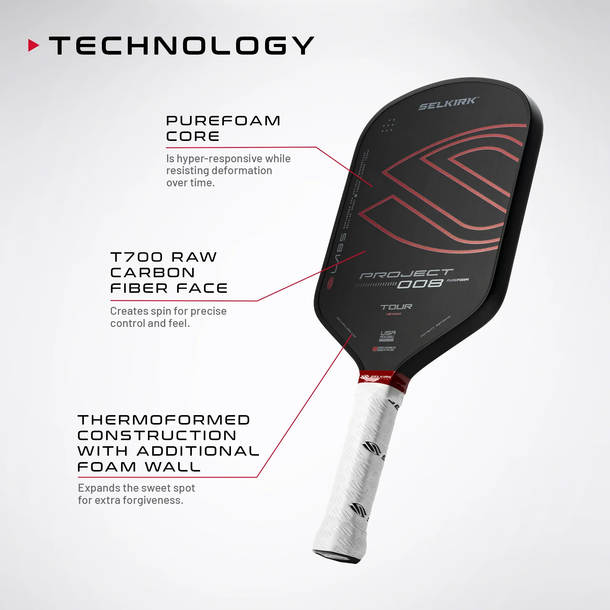 Selkirk Project Labs 008 Tour 16mm Pickleball Paddle - Image 6