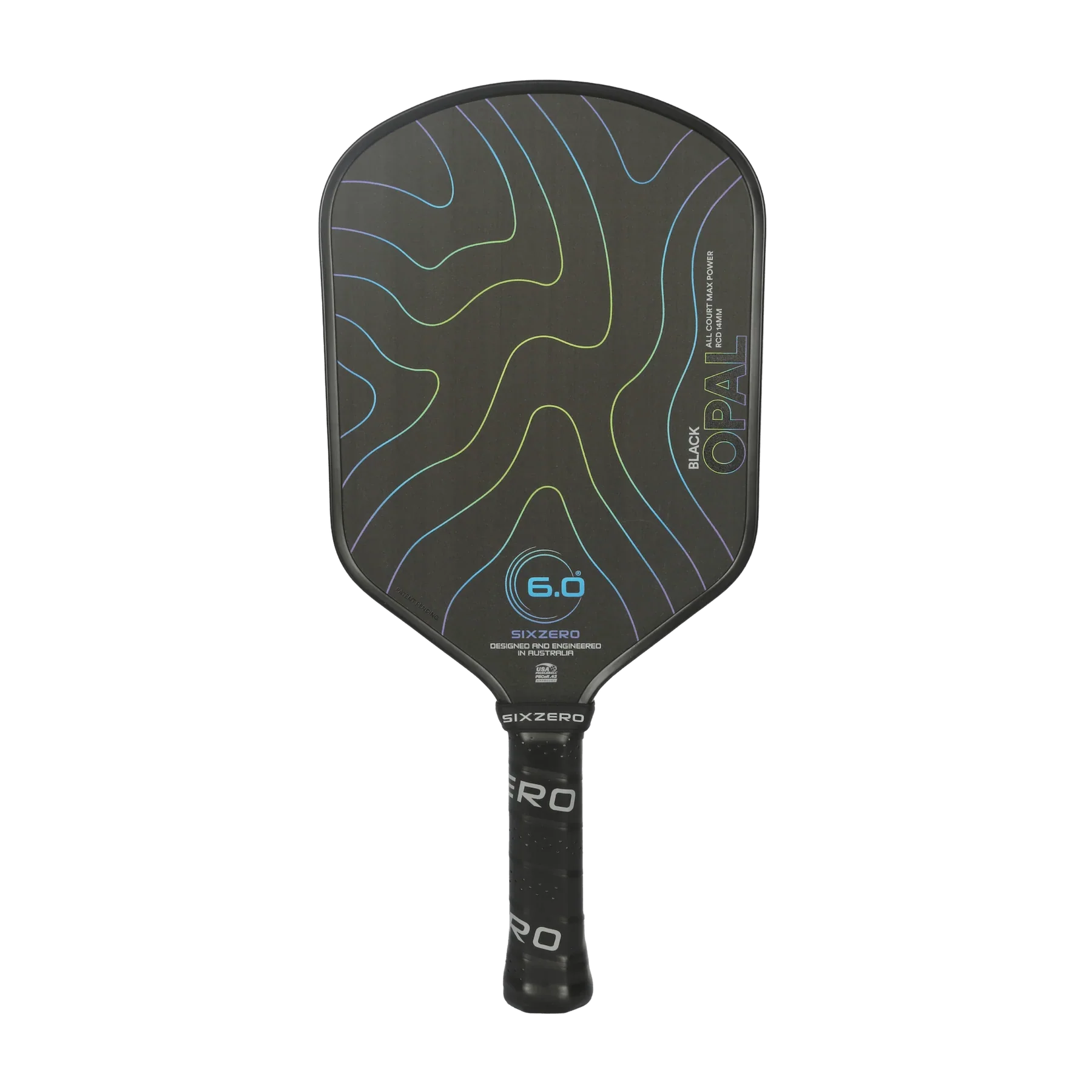 Six.Zero Black Opal 14mm Pickleball Paddle