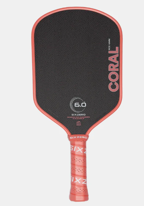 Six.Zero Coral Pickleball Paddle - Image 3