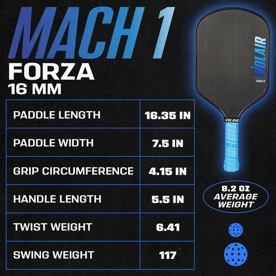 Volair Mach 1 Forza Pickleball Paddle - Image 2