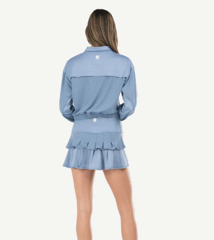 Women's K Swiss Diamond 1/4 Long Sleeve Tennis Zip - Image 2