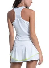 Women's Lucky In Love Pique' V-Neck Tennis Tank - Image 3